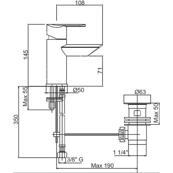 Смеситель для раковины Cezares GARDA-LSM1-01-Cr - фото 3