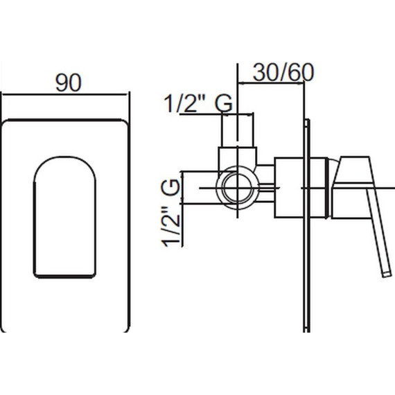 Смеситель для душа Cezares TREND-DIM-01-Cr - фото 2