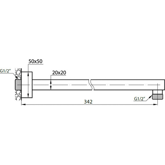 Кронштейн стеновой Cezares Articoli Vari CZR-H-TD-01, 342 мм - фото 2