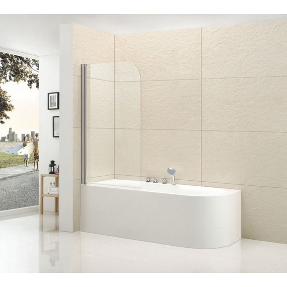 Шторка для ванны Cezares 80 см ECO-O-V-1-80/140-C-Cr, хром/прозрачное - фото 