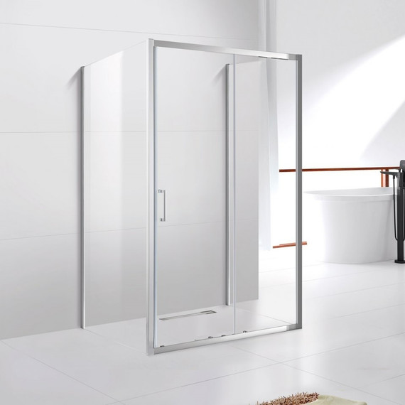 Душевое ограждение Cezares 140х90 см MOLVENO-AH-12-140/90-C-Cr-IV, хром/прозрачное - фото 