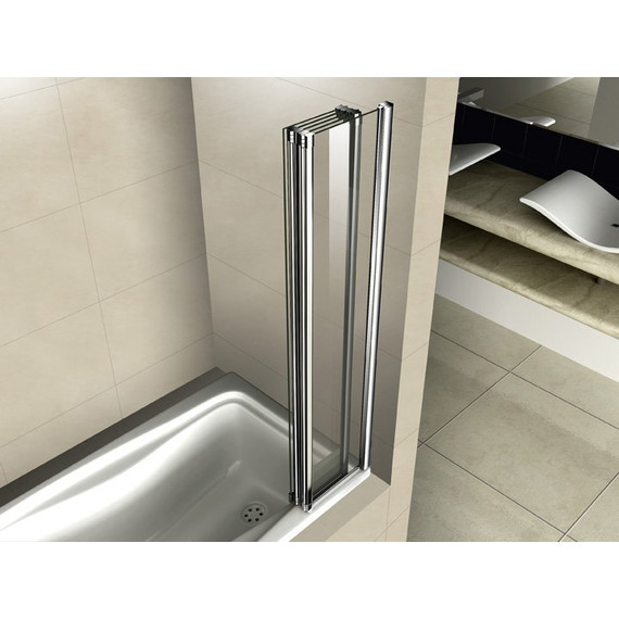 Шторка для ванны Cezares 120 см PRATICO-V-5-120/140-C-Cr, хром/прозрачное - фото 2