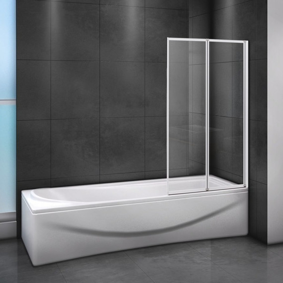 Шторка для ванны Cezares 80 см RELAX-V-2-80/140-P-Bi-R, белый/матовое - фото 