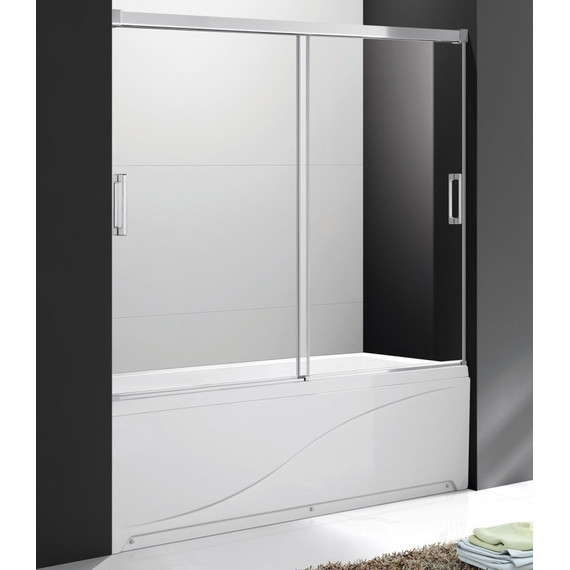 Шторка для ванны Cezares 150 см TANDEM-SOFT-VF-2-150/145-P-Cr, хром/матовое - фото 
