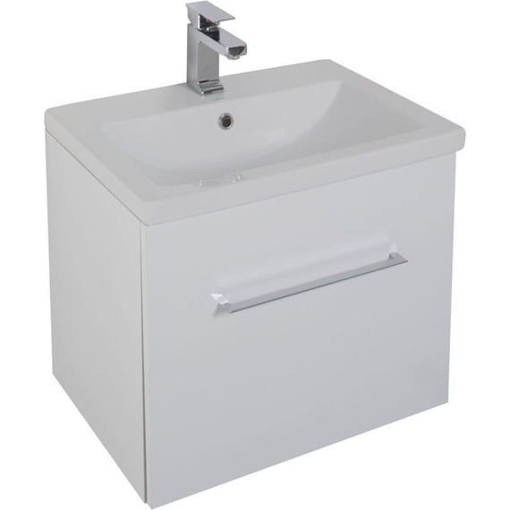 Тумба подвесная с раковиной Aquanet Порто 60 см 195730, белый - фото 8