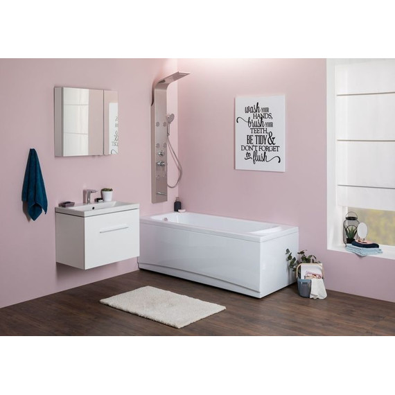 Тумба подвесная с раковиной Aquanet Порто 70 см 241747, белый - фото 9