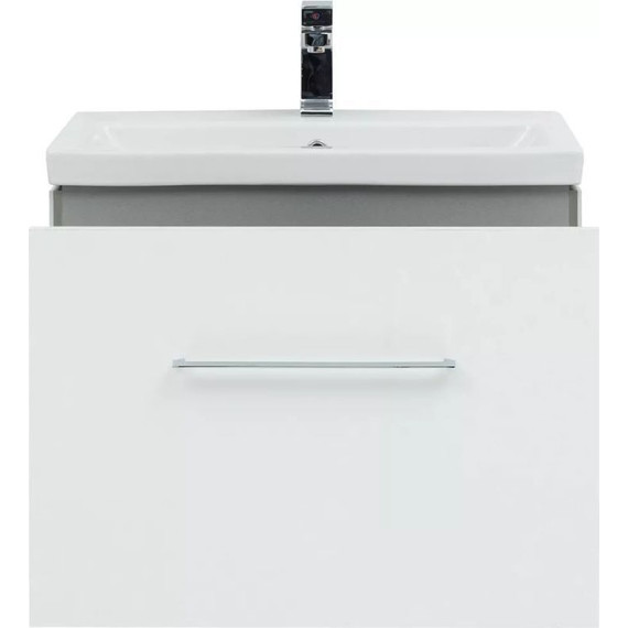 Тумба подвесная с раковиной Aquanet Порто 70 см 241747, белый - фото 5