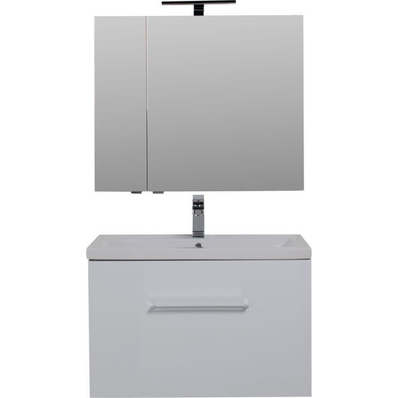 Тумба подвесная с раковиной Aquanet Порто 80 см 195731, белый - фото 10