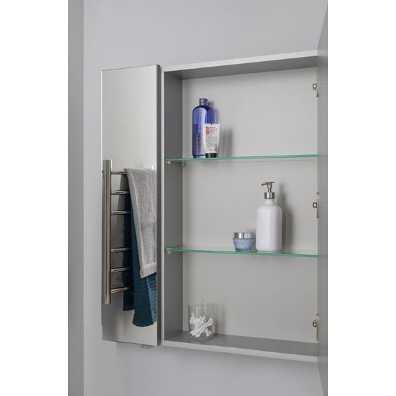 Зеркало-шкаф Aquanet Алвита 100 см 240113, серый антрацит - фото 3