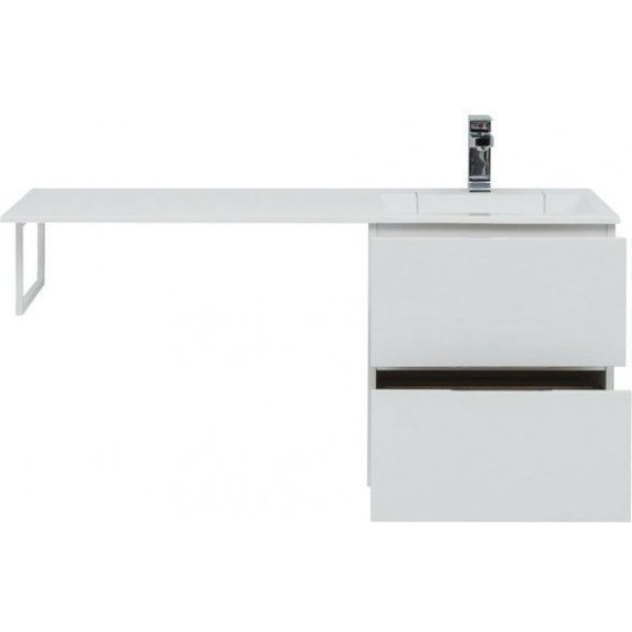 Тумба подвесная с раковиной-столешницей Aquanet Алвита 120 см 243660 R, белый - фото 12