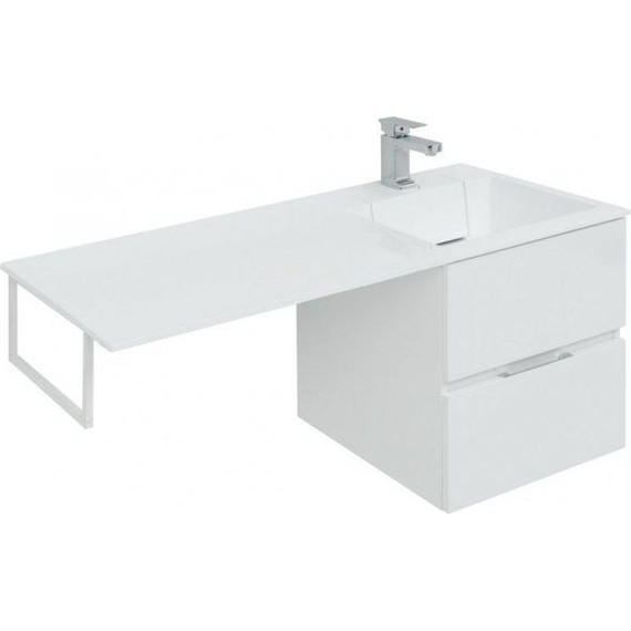 Тумба подвесная с раковиной-столешницей Aquanet Алвита 120 см 243660 R, белый - фото 