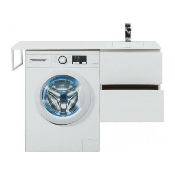 Тумба подвесная с раковиной-столешницей Aquanet Алвита 120 см 243660 R, белый - фото 6