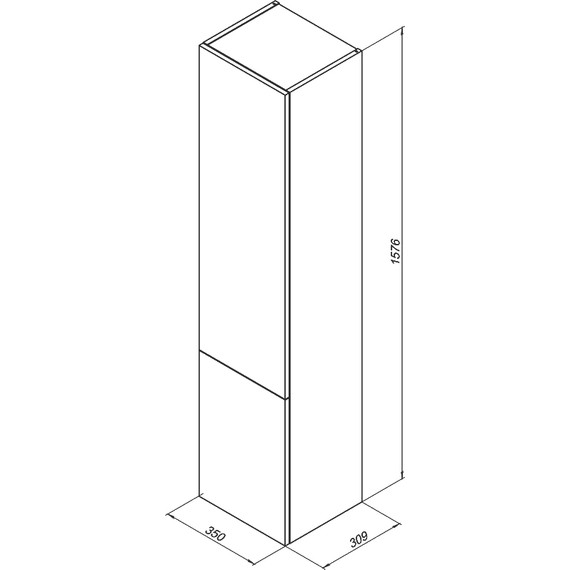 Пенал подвесной Aquanet Алвита 35 см 235359, белый - фото 6