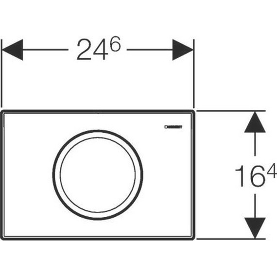 Кнопка смыва Geberit Delta 11 115.120.21.1, хром глянец - фото 2