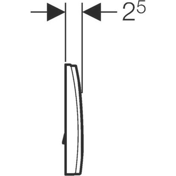 Кнопка смыва Geberit Delta 11 115.120.21.1, хром глянец - фото 3