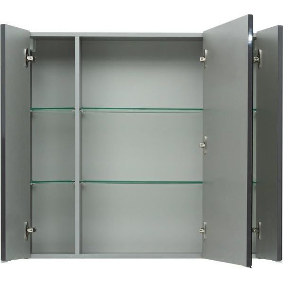 Зеркало-шкаф Aquanet Алвита 90 см 240110, серый антрацит - фото 4