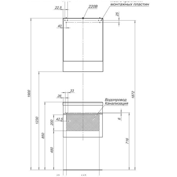Зеркало-шкаф Aquanet Нота 50 см 175670, белый - фото 10
