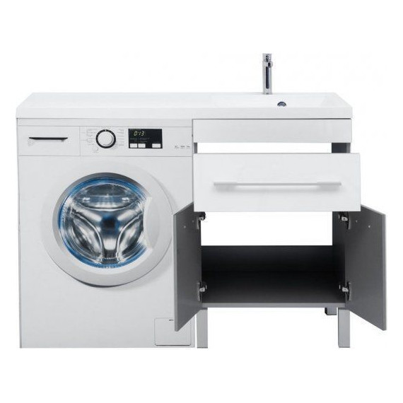 Тумба напольная с раковиной-столешницей Aquanet Верона 120 см 182507 R, белый - фото 12