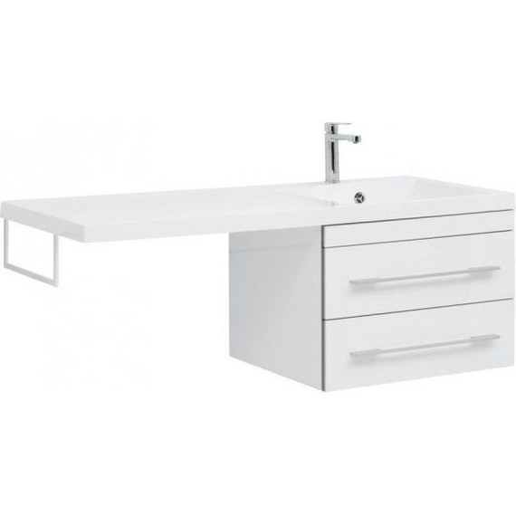 Тумба подвесная с раковиной-столешницей Aquanet Верона 120 см 239568 R, белый - фото 10