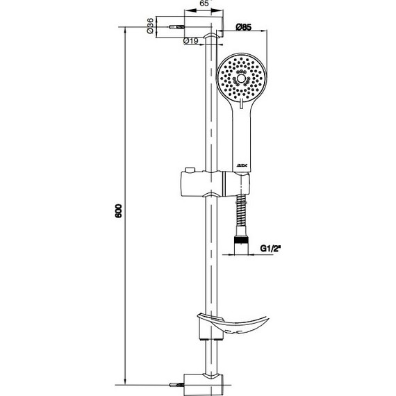 Душевой гарнитур E.C.A. Nita 102146025EX - фото 4