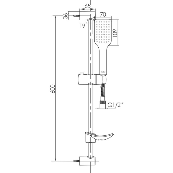 Душевой гарнитур E.C.A. Tiera 102846029EX, золото - фото 2