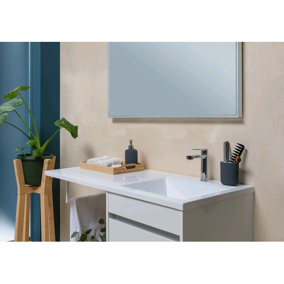 Тумба подвесная с раковиной-столешницей Aquanet Токио 110 см 236915 R, белый - фото 13