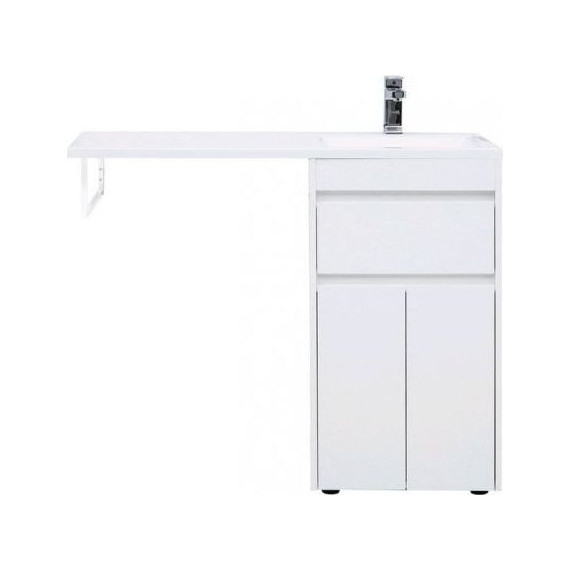 Тумба подвесная с раковиной-столешницей Aquanet Токио 110 см 236915 R, белый - фото 8