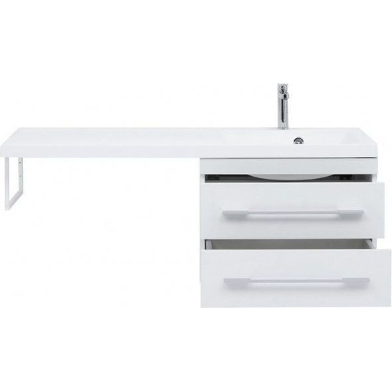 Тумба подвесная с раковиной-столешницей Aquanet Нота 120 см 171483 R, белый - фото 13