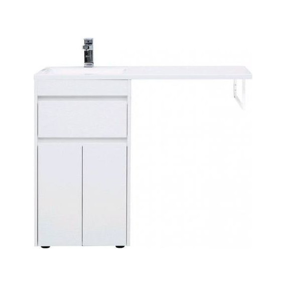 Тумба подвесная с раковиной-столешницей Aquanet Токио 110 см 236915 L, белый - фото 8