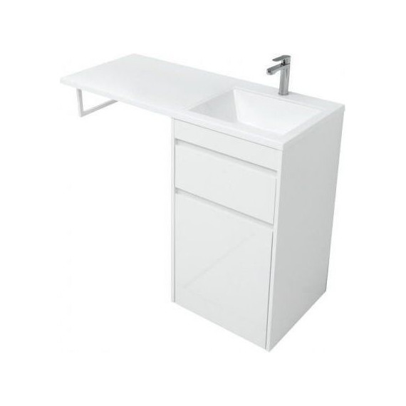 Тумба напольная с раковиной-столешницей Aquanet Токио 110 см 239289 R, белый - фото 