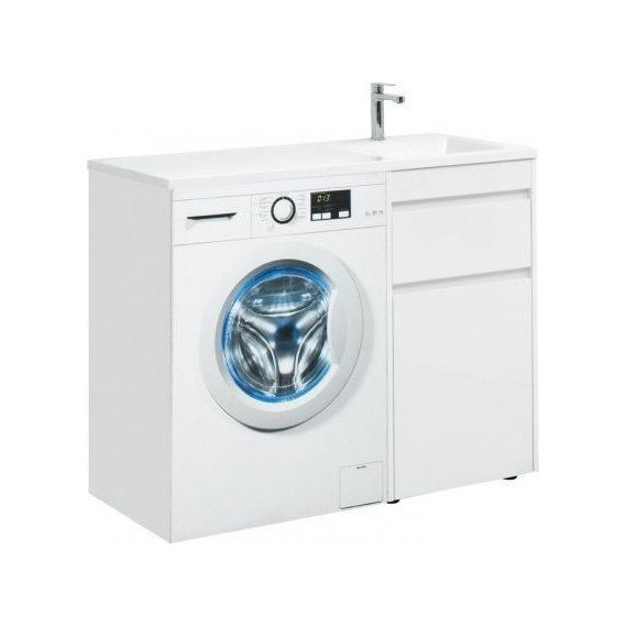 Тумба напольная с раковиной-столешницей Aquanet Токио 110 см 239289 R, белый - фото 2