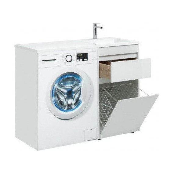 Тумба напольная с раковиной-столешницей Aquanet Токио 110 см 239289 R, белый - фото 3