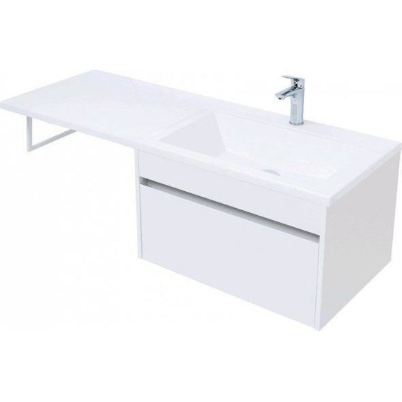 Тумба подвесная с раковиной-столешницей Aquanet Токио 130 см 236917 R, белый - фото 