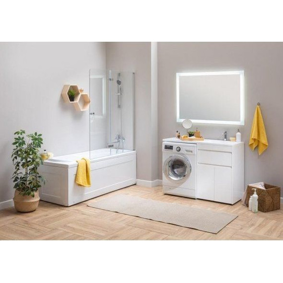 Тумба напольная с раковиной-столешницей Aquanet Токио 130 см 237746 R, белый - фото 14