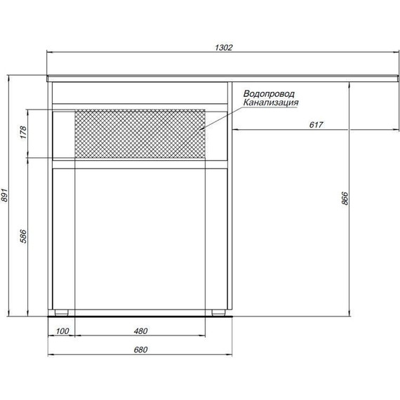 Тумба напольная с раковиной-столешницей Aquanet Токио 130 см 239291 R, белый - фото 18