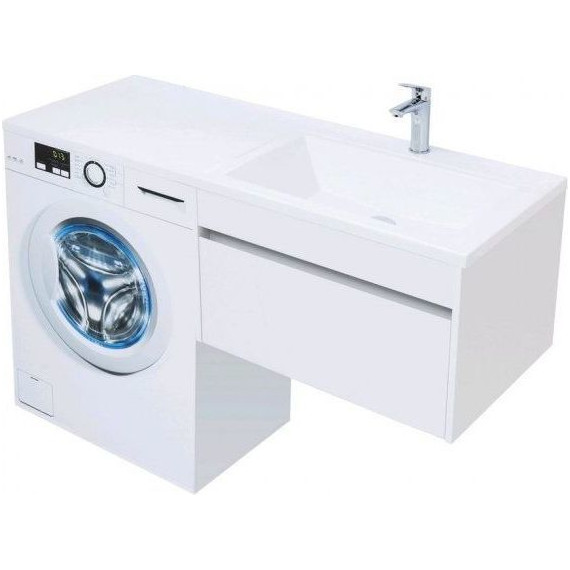 Тумба подвесная с раковиной-столешницей Aquanet Токио 130 см 236917 R, белый - фото 5