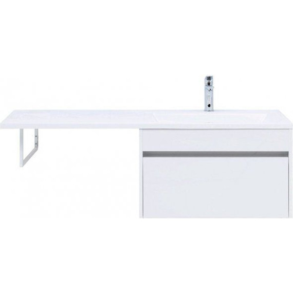 Тумба подвесная с раковиной-столешницей Aquanet Токио 130 см 236917 R, белый - фото 10