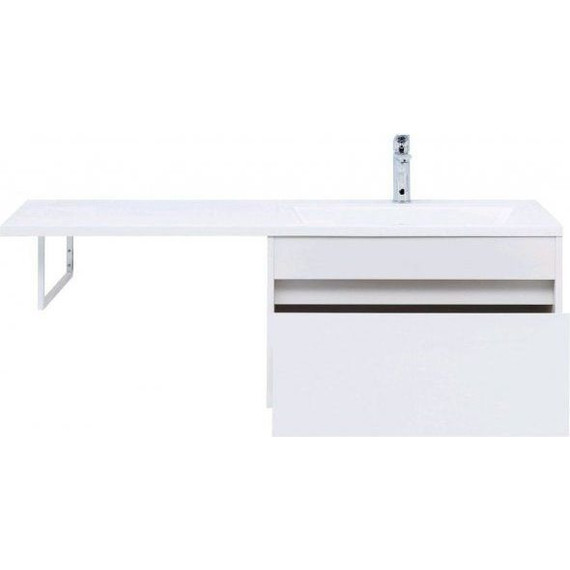 Тумба подвесная с раковиной-столешницей Aquanet Токио 130 см 236917 R, белый - фото 11