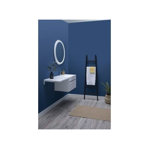 Тумба подвесная с раковиной-столешницей Aquanet Токио 130 см 236917 R, белый - фото 19