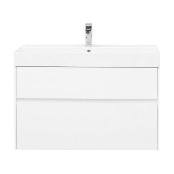 Тумба подвесная с раковиной Aquanet Бруклин 100 см 203961, белый - фото 3