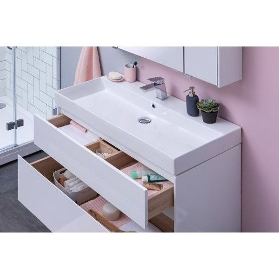 Тумба подвесная с раковиной Aquanet Бруклин 70 см 203959, белый - фото 16