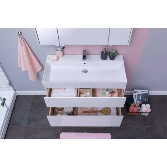 Тумба подвесная с раковиной Aquanet Бруклин 70 см 203959, белый - фото 17