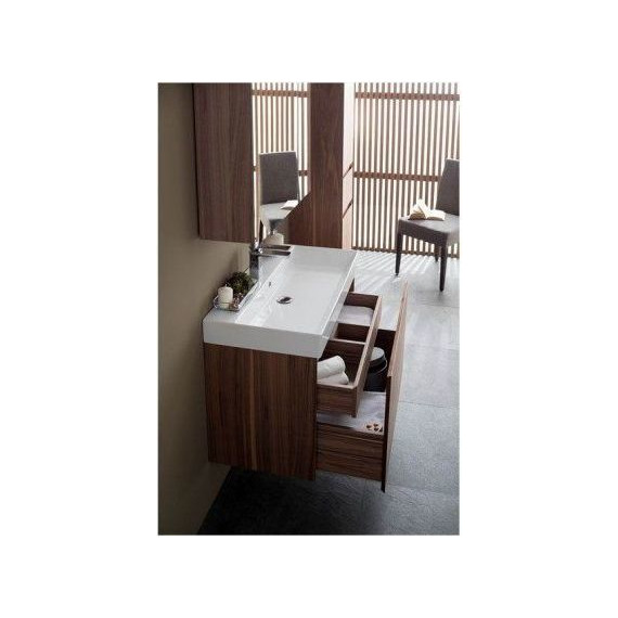 Тумба подвесная с раковиной Aquanet Нью-Йорк 85 см 203947, орех - фото 10