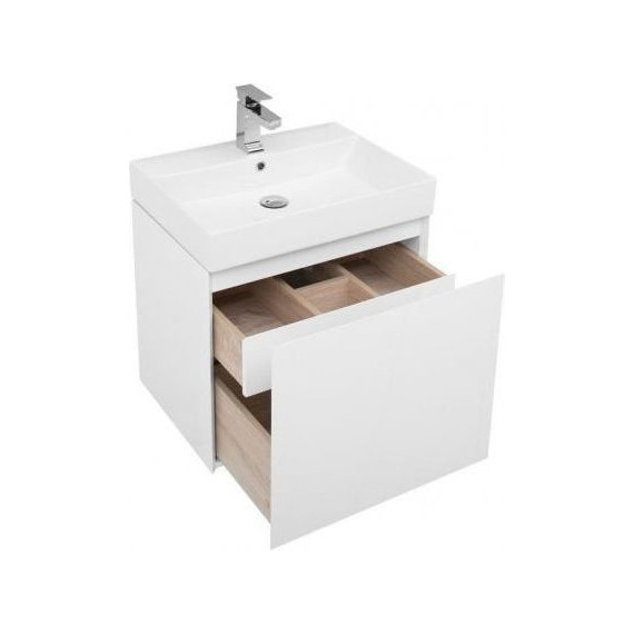 Тумба подвесная с раковиной Aquanet Йорк 60 см 202094, белый - фото 4