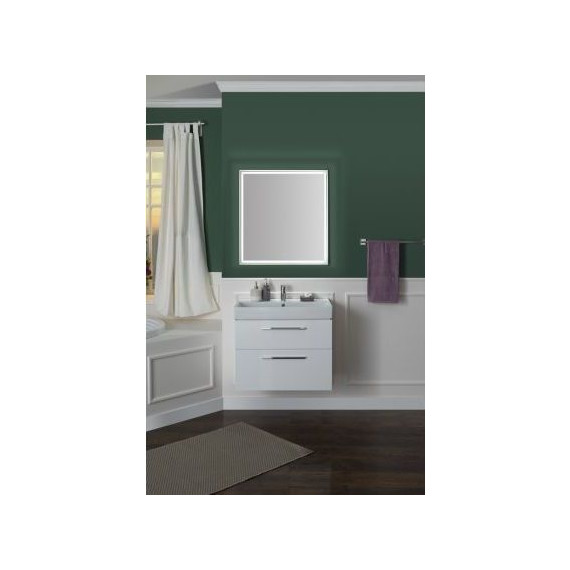 Тумба подвесная с раковиной Aquanet Nova 75 см 242262, белый, Цвет фасада: белый - фото 10