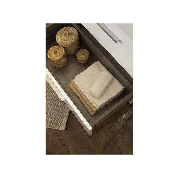 Тумба подвесная с раковиной Aquanet Nova 75 см 242262, белый, Цвет фасада: белый - фото 16