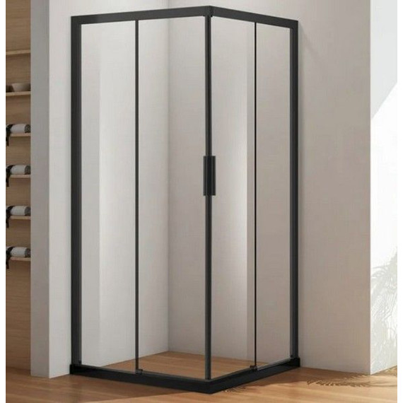 Душевое ограждение Aquanet Pleasure AE60-S-100x100U-BT 100x100 см (стекло 8 мм), чёрный/прозрачное - фото 3