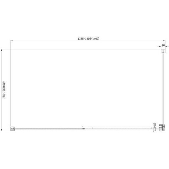Душевое ограждение Aquanet Delta NPE1131 140x80 см (стекло 8 мм), хром/прозрачное - фото 10