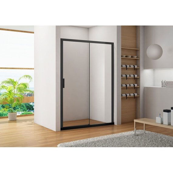 Душевая дверь Aquanet Pleasure AE60-N-120H200U-BT 120 см (стекло 8 мм), чёрный/прозрачное - фото 3