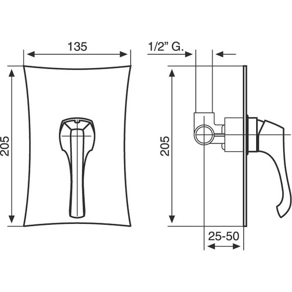 Смеситель для душа Emmevi Ares BR76009, бронза - фото 2